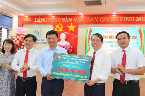 Thư cảm ơn Anh Phan Duy Vĩnh - Cựu học sinh khoá 1992 - 1995